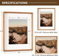 Picture Frame USA-Sourced Cherry Wood Solid Original, 11x14 – Natural