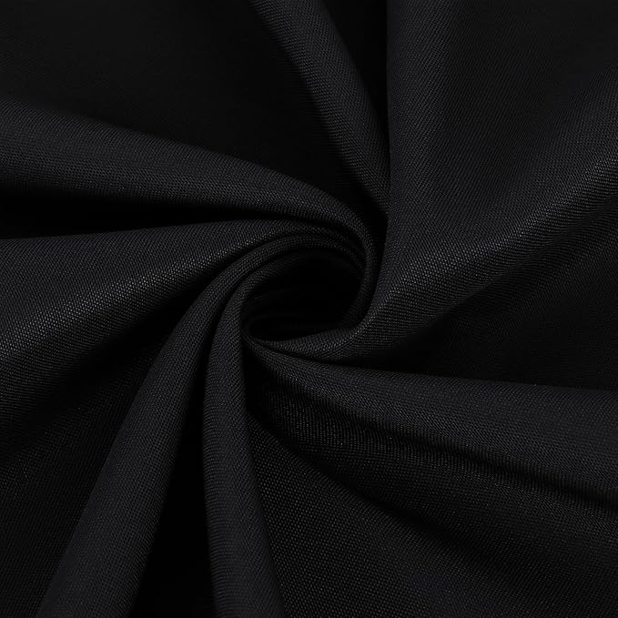 Fitable Black Tablecloths for Rectangle Tables, 6 Pack - 70 x 120 Inches - Reusable and Washable Table Clothes for 6-8 Ft Tables, Polyester Fabric Table Covers for Wedding, Party, Banquet