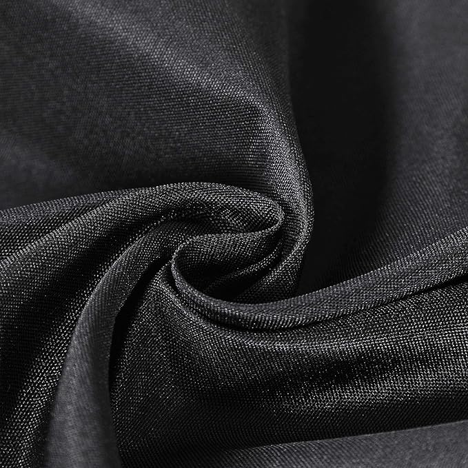 90 inch Round Tablecloth Washable Polyester Table Cloth Decorative Table Cover for Wedding Party Dining Banquet（90 inch,Black）