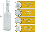 Mini Liquor Bottle Glass with Aluminum Lid and Heat Shrink, 50 Ml