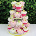 Edible Cake Toppers: Small Yellow Gumpaste Flowers and Leaves, 24 Count
