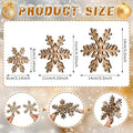 Wooden Snowflake Table Decor 3D Snowflake Tabletop Signs, 12 Pcs
