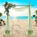 MDS Halloween Chiffon Draping Fabric - 1 Panel, 30" Wide x 100ft Long - Sheer Spooky Arbor & Canopy Drapery for Haunted House Backdrops, Party Ceilings, DIY Costumes & Themed Events - Sage Green