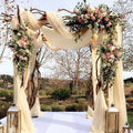 Wedding Arch Draping Fabric, 4 Champagne Chiffon Panels, 20 Ft Long