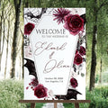 Halloween Wedding Welcome Sign, Wedding Sign