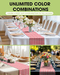 Gingham Plastic Table Runners, 10 Pack
