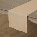 Table Runner, 36 Inches – Linen, 100% Pure Linen Beige Hemstitch Table