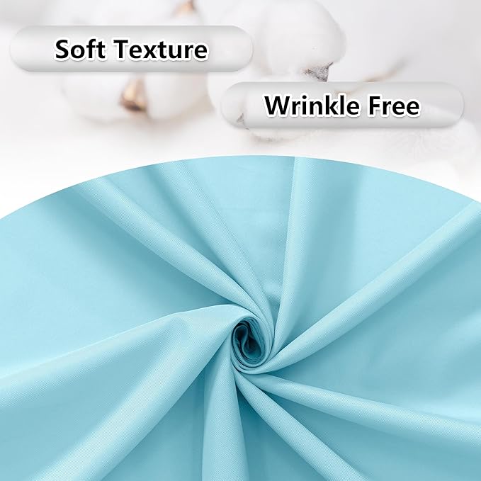 MEETSKY 10x 8 Baby Blue Backdrop Curtain for Baby Shower Parties Rod Pocket Light Blue Curtains Backdrop Drapes Fabric Decoration for Birthday Party Photography 5ft x 10ft,2 Panels