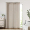 Vision Home Sand Pinch Pleated Semi Sheer Curtains Textured Linen Blended Light Filtering Window Curtains 102 inch for Living Room Bedroom Patio Pinch Pleat Drapes with Hooks 1 Panel 84" Wx102 L