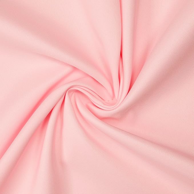Gee Di Moda Square Tablecloth - 85 x 85 Inch Pink Table Cloth for Large Square or Round Tables - Heavy Duty Washable Fabric - for Buffet Table, Holiday Party, Dinner, Wedding & Baby Shower
