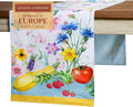 Maison d' Hermine Table Runner 100% Cotton Double Layer Table Runners 72 inches Long Decorative for Home Kitchen Dining Party Baby Shower Wedding Bridal Shower Spring Summer (Giverny, 14.50" x 72")