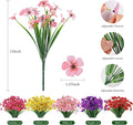 20 Bundles Artificial Flowers for Outdoor Outside Spring Summer