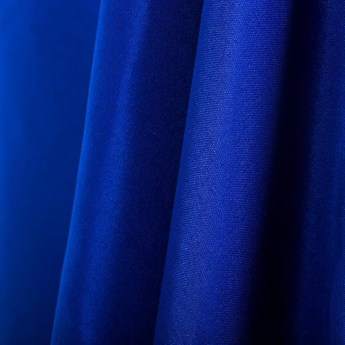 Ascoza 2pack 90x132 Inch Royal Blue Rectangular Tablecloth 8 Feet Table Cloth in Polyester Fabric for Wedding/Banquet/Restaurant/Parties