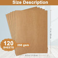 120 Sheets Cardstock Kraft Paper, 8.5 X 11 – Brown