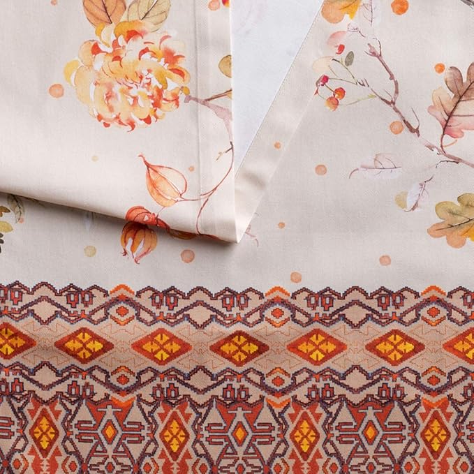 Maison d' Hermine Table Runner 100% Cotton Single Layer Table Runners 60 inches Long for Thanksgiving Christmas Decorations Home Kitchen Dining Party Wedding (Kelim - Prairie, 14.5" x 60")