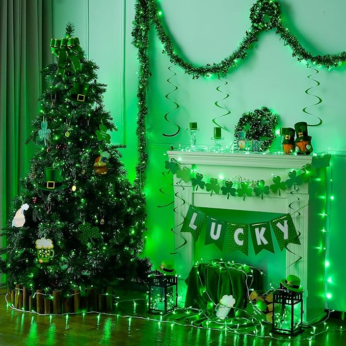 String Lights, 168ft Green Halloween Decor, 600 LEDs and Remote