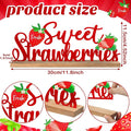 Fresh Sweet Strawberries Metal Sign Rustic Table Decor Summer Tiered