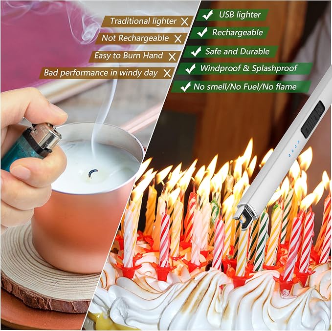 MEIRUBY Electric Candle Lighter, Christmas Stocking Stuffers Gifts - Image 4