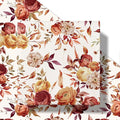 Fall Floral Wrapping Paper Roll for Women Girls