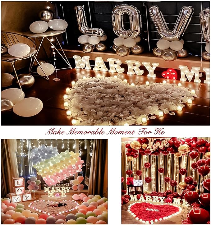 1000Pieces Rose Petals, Artificial Flower Petals Fake Rose Petals Silk Red Rose Petals for Romantic Night,Wedding,Proposal Anniversary Flower Decorations (Light Blue)