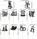 He Asked She Said Yes Cupcake Toppers Glitter Engagement Cupcake, 30Pcs