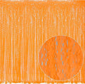 Wavy Foil Fringe Curtain Party Decorations, 4 Pack – Orange, Orange Foil