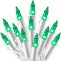 Joiedomi Christmas String Lights Indoor,100 Count Mini Green Light,21.4 FT Lighting Decor for Patio Dorm Classroom Bedroom Holiday Wedding Party Garland Birthday Festival,White Wire