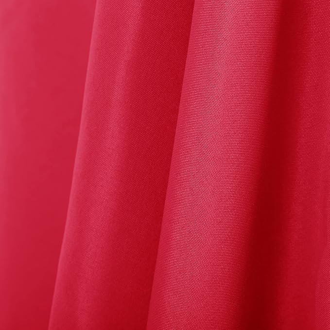 Ascoza 2pack 60x102 Inch Red Rectangular Tablecloth 6 Feet Table Cloth in Polyester Fabric for Wedding/Banquet/Restaurant/Parties