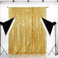 Eternal Beauty Gold Sequin Backdrop, 8x10 Ft Glitter Background Curtains for Shimmer Photography Party Wedding Birthday Back Drop Decor