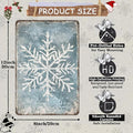 Vintage Christmas Tin Sign, Wall, Winter Snowflakes Metal Tin Sign