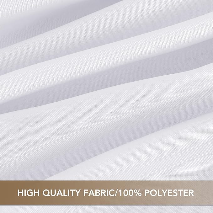sancua White Square Tablecloths 54x54 Inch, 2 Pack - Fabric Table Cloth for Square or Round Tables, Washable Polyester Table Cover for Dinner, Holiday Party, Decorative Display Tables