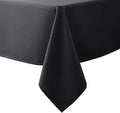 Biscaynebay Textured Fabric Tablecloths 60x84 Rectangular, Black Water Resistant Spill Proof Tablecloths for Dining, Kitchen, Wedding and Parties, Machine Washable