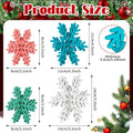 Wooden Snowflake Table Decor 3D Snowflake Tabletop Signs, 12 Pcs