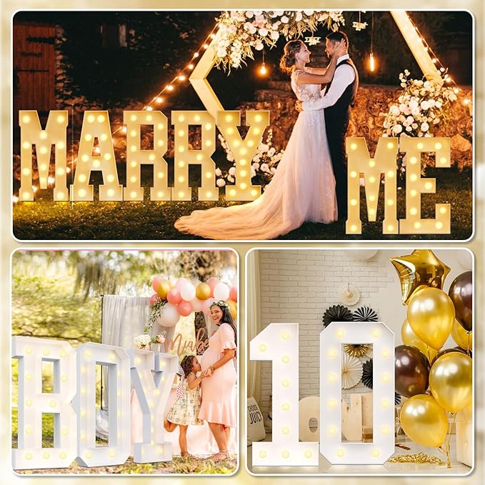 Decorative Sign Marquee Light Up Letters 4 FT Foam Board LED USB