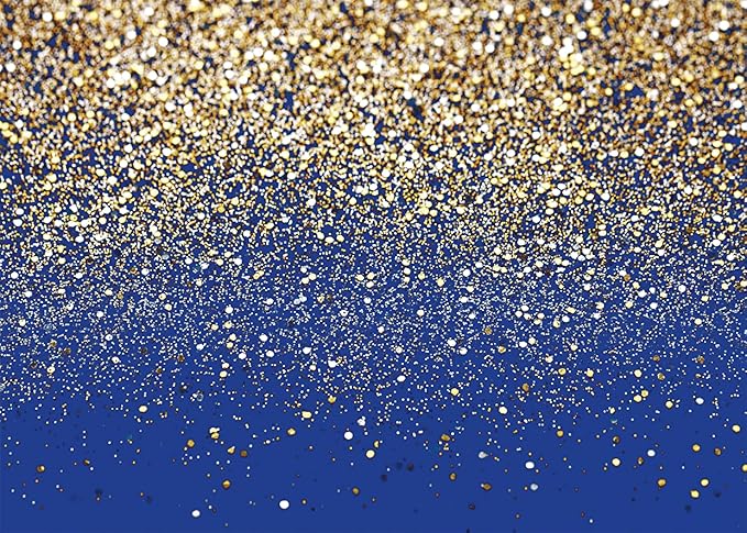 SJOLOON Blue Glitter Backdrop Royal Photo Backdrop for Birthday Party Decoration Graduation Studio Props 12558 (10x8FT)