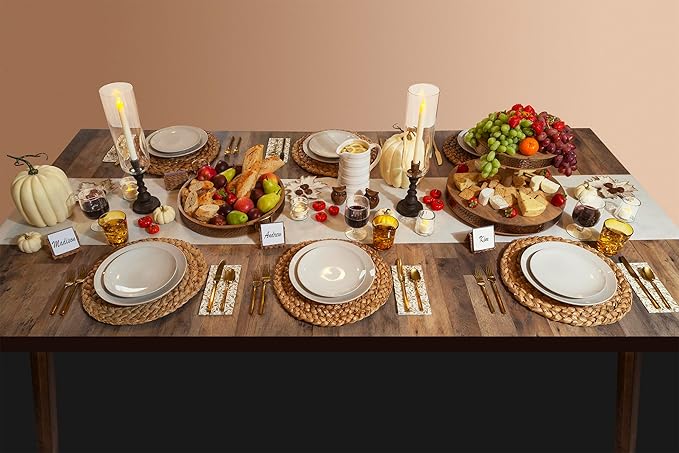American Homestead Paper Table Runner Roll - 78 ft. Disposable Linen-Like Table Cover Roll - 20 Perforated Table Runners (16" x 48") for Parties, Weddings, and Events - Light Brown