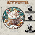 Round Christmas Signs Hot Cocoa Bar Metal Tin Sign Christmas Decor