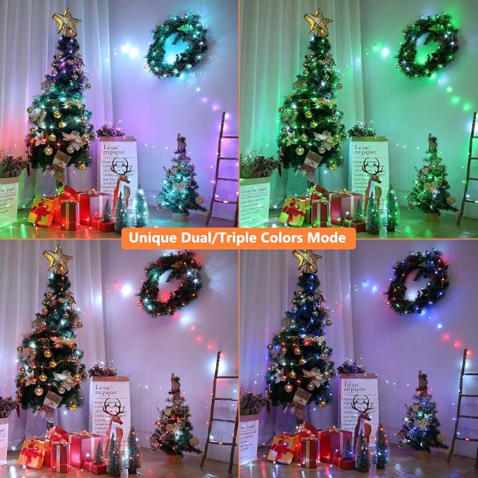 Indoor String Lights, 200 LED Color Changing Copper Fairy Lights