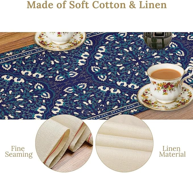 Farmhouse Vintage Flower Table Runner Morris Floral Farmhouse Rustic Coffee Kitchen Home Dining Party Table Decor 13x72in