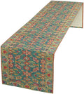 Vintage Boho Floral Table Runner, Rustic Country Farmhouse Teal Red Purple Flower Pattern for Home Kitchen Table Decor Dining Coffee Room Party Decor 13x72in