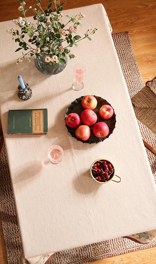 patdrea Designer Vintage French Square Tablecloth,Breathable Anti-Wrinkle Linen Trees Pattern Table Cloth,Decoration Table Cover for Kitchen Dining Christmas,Thanksgiving,67"x67"-Tatiana D