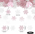 200PC Glitter Snowflake Confetti Winter Onderland Decorations – Pink