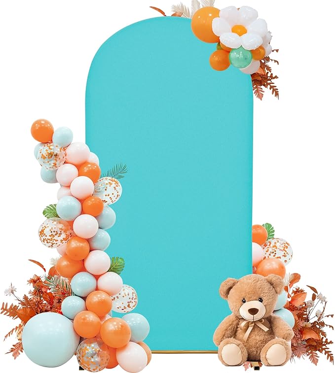 Wedding Arch Cover 6.6FT Arch Backdrop Cover Spandex Fitted Arch Cover for Round Top Chiara Backdrop Stand Covers for Wedding Birthday Party Baby Shower Banquet Ceremony Decoration