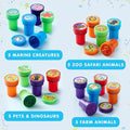 Assorted Stamps for Kids, 50 Pcs, Self-Ink Stamps with 50 Designs
