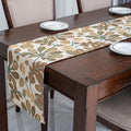 Tropical Leaf Table Runner for Home Decor Brown, 13X90 Inches – Teal