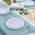 Plastic Plates for Party, 60 Pcs – White, Scalloped Plastic Plates Heavy