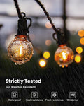 String Lights, 209 FT Warm White G40 Shatterproof Bulbs