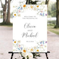Personalized Wedding Welcome Sign, Welcome To Our Wedding Sign, 18 inches x 12 inches, Plastic, Vintage Style, Waterproof PVC, Customizable, Perfect for Indoor/Outdoor Use