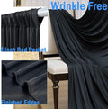 Wrinkle Free Backdrop Curtain for Parties, 30ftx10ft – Black