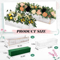 Wooden Planter Boxes Set of 2, Rectangular White with Liners and Foam